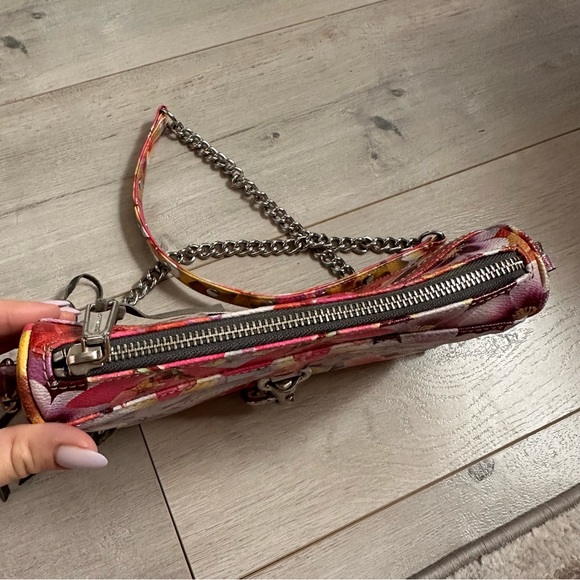 Rebecca Minkoff floral cross body bag on chain and leather - Picture 12 of 17